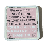 C&F Wooden Quote Magnet - Whether You Pushed Me or Pulled Me